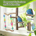Bird Toys, Bird Swing Toys with Perch Stand, Cage Accessories for Cockatiels, Parakeets & Other Medium Birds