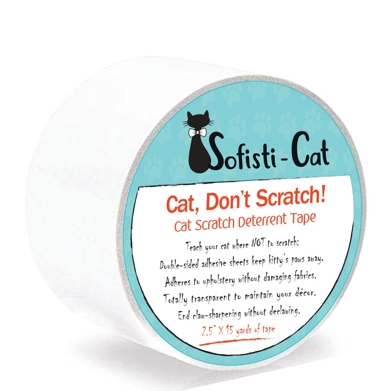 Sofisti-Cat Training Tape, Cat Tape for Furniture, Scratch Deterrent Keep Cats from Scratching Furniture with Our Double -Sided Repellent, 2.5