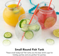 Plastic Fish Bowl, Unbreakable Small Round Fish, Heavy Duty Plastic Ivy Bowls Centerpiece for Candy, Carnival Games, Pri