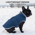 KYEESE Dog Coat Warm Pet Winter Coat with Leash Hole Waterproof Dogs Jacket with Fleece Lined Soft Pet Sweater for Cold Weather Windproof Dog Puffer Coats for Small Dogs Thick Pets Clothes with Pocket