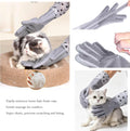 Pet Grooming Long Sleeve Washing Gloves feature silicone grooves design, ideal for both cats and dogs. This set includes