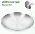 WROSWT 304 Stainless Steel Cat Bowls, 6.7 Inch Extra Wide Shallow Cat Plates for Whisker Fatigue Relief, Metal Kitten Fe