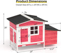 GOJOOASIS Chicken Coop for 2 Chickens Raised House with Ramp & Nesting Box