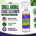 Absolutely Clean Amazing Small Animal Cage Cleaner, Just Spray/Wipe, Easily Removes Messes & Odors - Hamster Cages, Mice