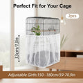 2 PCS Cage Skirt, Bird Cage Cover, Bird Cage Seed Catcher, 59-70.9in