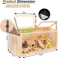 Wooden Hamster Cage,32" Lx16 Wx16 H,2 Washable Liner, Animal Cabinet for Dwarf Syrian Hamsters Degus, Hamster Habitat wi