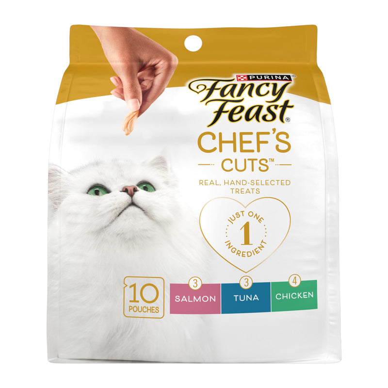 Purina Fancy Feast Natural Cat Treats Variety Pack, Purely Natural - (Pack of 5) 10 ct. Pouches