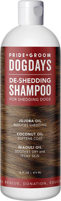 Pride and Groom DogDays Deshedding Dog Shampoo | Fast-Acting Coat Softener & Shedding Control | All-Natural Dog Wash wit