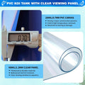 PVC Fish KOI Aquarium Tank w/ Clear View Panel(70.9"L*39.4"W*31.5"H,345Gal)