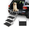 Dog Steps for Car & SUV – 5-Step Foldable Pet Stairs for Large Dogs, Non-Slip Heavy-Duty Plastic Dog Stairs, Lightweight & Portable Vehicle Access, Great Alternative to Dog Ramp for Truck