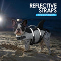 AOFITEE Dog Life Jacket, Shark Dog Life Vest for Swimming Boating, High Flotation Pet Lifesaver with Rescue Handle, Reflective French Bulldog Lifejacket, Swim Vest for Small Medium Large Dogs, M