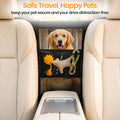 Dog Car Barrier for Backseat, Pet Safety Net with Storage Pockets, Prevents Dogs from Jumping to Front Seat, Easy Install, Fits Most Cars SUVs Trucks