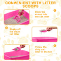Amyhill 20Pcs Open Cat Litter Box with 20 Scooper