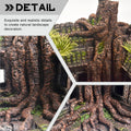 Aquarium Decorations Large Fish Tank Ornament Reptile House Shelter Decor Aquarium Hides with Betta Cave Temple Ruins Tr