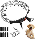 Prong Collar for Large Dogs, Dog Pinch Collar,Dog Choker Collar,High Strength Quick Release Metal Buckle,Comfort Rubber 