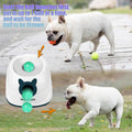 WIGGLYTAIL Automatic Ball Launcher for Dogs, Dog Fetch Ball Thrower Launcher, 4 Adjustable Distances, Interactive Pet Self Playing for Small Dogs and Puppies with 9 Balls (2 inches)
