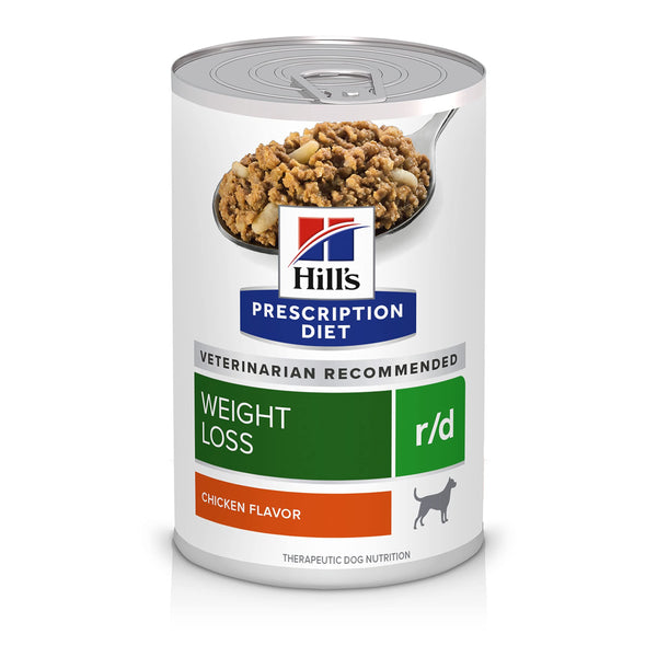 Hill's Prescription Diet r/d Weight Reduction Wet Dog Food, Chicken, 12.3 oz. Cans, 12-Pack