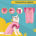 Avont Cat Recovery Suit - Post-Surgery Onesie for Cats, Alternative to Cone of Shame, Protective Spay Suit for Female Kitten, Ideal for Healing and Skin Conditions -Magenta(M)