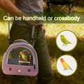 Portable Parrot Travel Cage Carrier with Small Swing Toy&Cage Colorful Toys Set Small Bird Parakeet Bag with Standing Pe