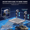 Upgraded Adjustable Hanging Turtle Basking Platform, ABS Material with Reinforced Ramp, Non-Slip Dock for Aquatic Turtle