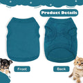 2 Pieces Dog Clothes for Small Dogs Girl Boy Chihuahua Clothes Summer Puppy Soft Dog Shirt Solid Color Pet Clothing Cute Cat Cloth, XXS,Green,Blue