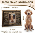 Dog Memorial Wooden Picture Frame 8x10, Waiting at the Door Pet Loss Gifts