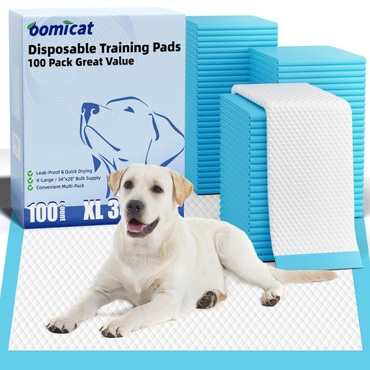 Puppy Pads XL 100 Count, Dog Pee Pads Extra Large, 34"x28" Pee Pads for Dogs, X-Large Disposable Dog Training Pads Super Absorbent&Leak-Proof, Crate Potty Piddle Pads for Doggy, Pet Supplies