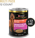 Purina Pro Plan Sensitive Skin & Stomach Wet Dog Food, Salmon, (12) 13 oz