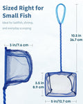 Pawfly 5''/6'' Fish Net for Fish Tank, Aquarium Net with Braided Metal Handle and Nylon Mesh, Small Fish Net Minnow Net 