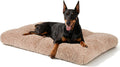 JOEJOY Large Dog Bed Crate Pad, Deluxe Plush Washable Dog Beds Fulffy Soft Kennel Pad Anti-Slip Pet Sleeping Mat for Ext