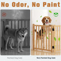 YOCAN Non-Painted Wood FreeStanding Pet Gate for Dogs,Wooden Dog Gates for Doorways, Stairs,The House, Dog Fences Indoor Puppy Gate-2 Panel H:23”
