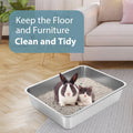 WENBOKMIN Stainless Steel Cat Litter Box - Litter Box for Cats - Easy to Clean, Never Absorbs Odor, Stains, or Rusts - Silver (17.7" L x 13.5" W x 4" H)