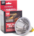 Fluker's Deep Thermal Heat Lamp for Reptiles with Carbon Infrared Technology, for All Reptile Tanks, Great for Basking, 