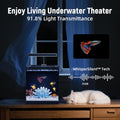 AQUASMITH Beta Fish Tank, 2 Gallon Betta Fish Aquariums with Filter & Light, for Men, Fish Tanks for Kids & Starter, Bla