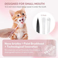 2 Pcs Dual-Sided Cat Toothbrush with Micro Brush Head, Ultra Soft Nano Bristles Pet Toothbrush Kit, Kitten/Puppy Toothbr
