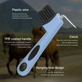 2-in-1 Blue Horse Hoop Pick with Brush Equine Hoop Pick