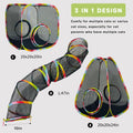 Outdoor Cat Enclosures, Cat Tunnels Catio Tents Cubes for Indoor Cats with Play Ball, Collapsible Outside Playpen Tunnel for Kitty, Rabbit, Puppy and Small Animals
