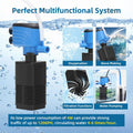 DaToo Aquarium Filter 5-15 Gallon Fish Tank Filter 120GPH Powerful Pump for Aquariums Adjustable Air Flow Submersible In