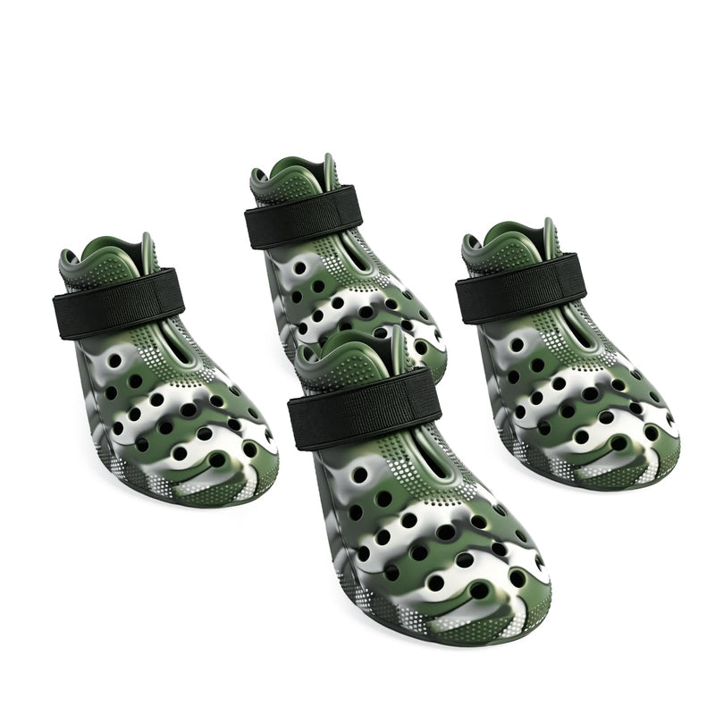 Dog Shoes for Hot Pavement - Comfortable Paw Protection for Medium & Large Dogs, Adjustable Strap & Non-Slip, Easy-Clean, Outdoor Sports Boots, Dog Booties for Summer Rain (Camouflage, XL)