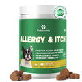 Vetriuntrix Dog Allergy Chews 200ct, Dog Allergy Relief Chews Coat Supplement for Itchy Skin Paw Licking, Probiotics for Large Dogs with Colostrum Omega-3 Turmeric Immune Supplement