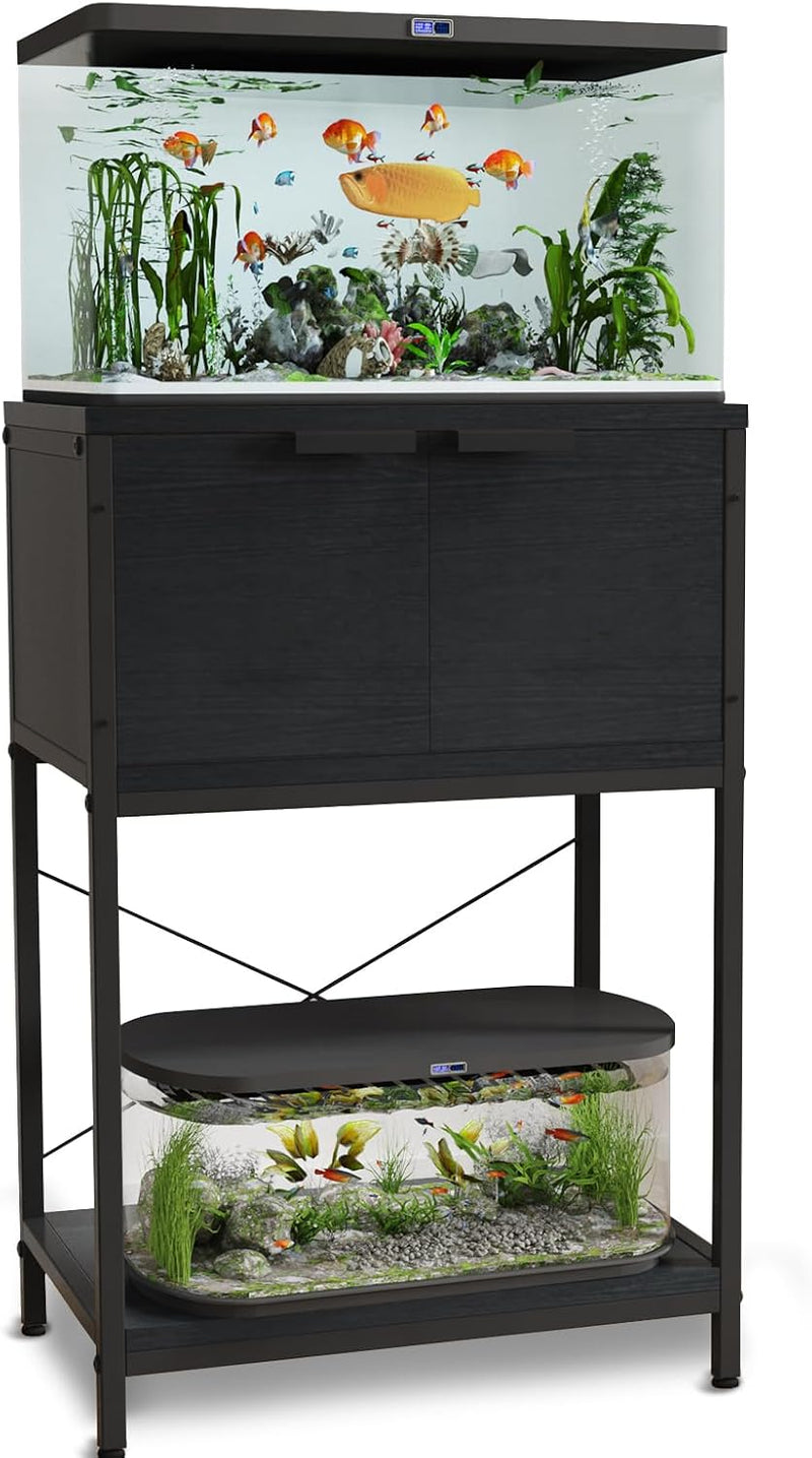 5-10 Gallon Fish Tank Stand with Cabinet Storage for Aquarium Stand