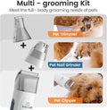 oneisall Dog Grooming Vacuum, Dog Nail Grinder and Paw Trimmer Kit