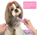 5 Pieces Dog Eye Combs Tear Stain Remover Combs Pet Grooming Comb for Small Dogs Gently Removing Eye Mucus and Crust (Pink, Black)