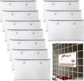 LEIFIDE 10 Pcs Metal Kennel Card Holders Kennel Accessories Dog Cat Boarding Cards Record Pet Care ID Info for Dog Hamst