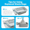Neakasa Replaced Waste Bags-2 Rolls, Cat Litter Waste Receptacles Bags for M1 Open-Top Self-Cleaning Cat Litter Box