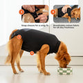 Suitical Recovery Suit for Dogs - XL Black - Dog Surgery Recovery Suit with Clip-Up System, Breathable Fabric for Spay, 