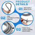 Nuanchu 5/8" ID x 13/16" Od Aquarium Flexible PVC Tubing 10ft Gray Hose