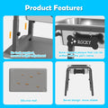 TIDANT 1.2 Gallon Elevated Large Dog Water Bowl with Mat, 4 Height Adjustable 12-17", Raised Dog Water Bowl Stand for Large Breed