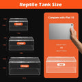 AZV Escape-Proof Tarantula Enclosure,2.37 Gallon Clear PC Reptile Terrarium