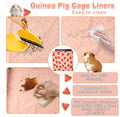 Waterproof Guinea Pig Cage Liners, Washable & Reusable Small Animal Cage Mat, for Rabbit, Hamster, Chinchilla, Hedgehog 